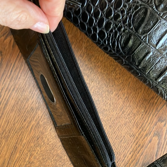 Giani Bernini crocodile look shoulder bag and matching wallet, perfect condition - Picture 6 of 11